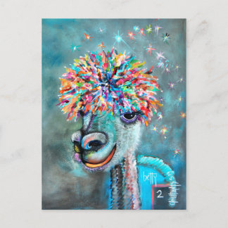 Cartão Postal Alpaca - Bossy Betty 2r postal