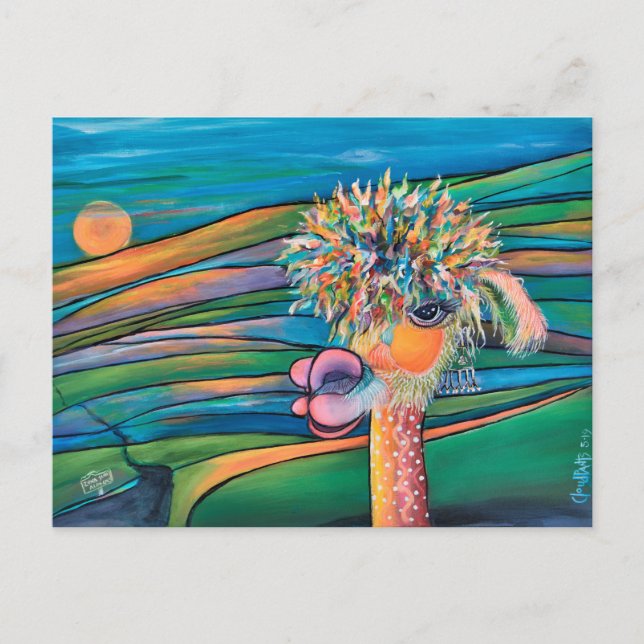 Cartão postal Alpaca Kathleen (Frente)