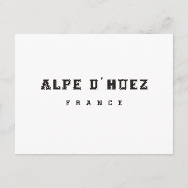 Cartão Postal Alpe dhuez França (Frente)