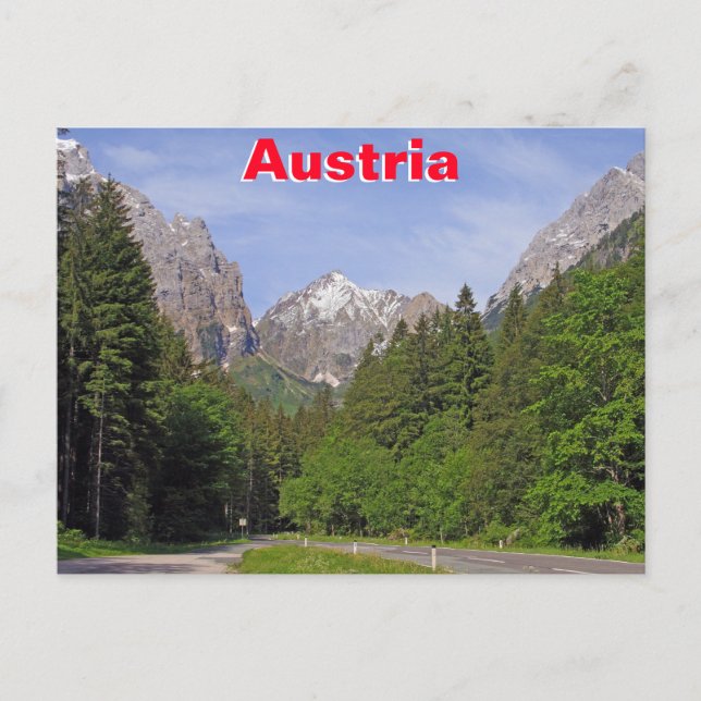 Cartão Postal Alpes Austríacos (Frente)