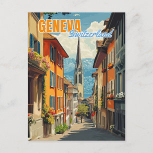 Cartão Postal Alpes de Suiça de Genebra