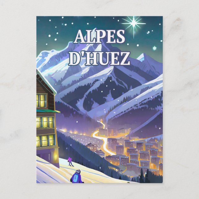 Cartão Postal Alpes d'Huez : Ascension Éblouissante au Cœur des  (Frente)