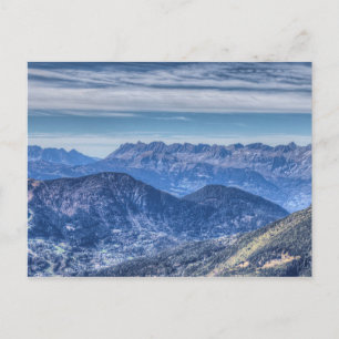 Cartão Postal Alpes Franceses Panorama