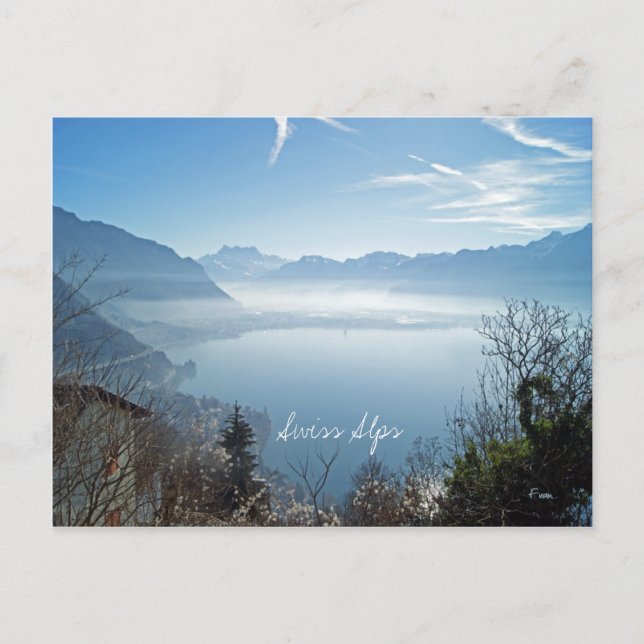 Cartão Postal Alpes suíços (Frente)