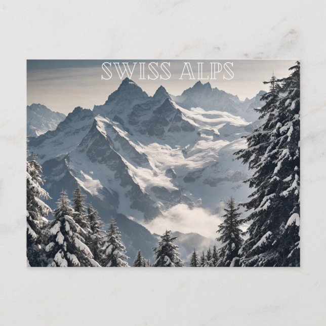 Cartão Postal Alpes suíços (7) (Frente)