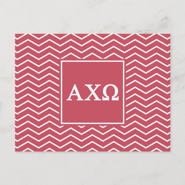 Cartão Postal Alpha Chi Omega | Chevron Pattern (Frente)