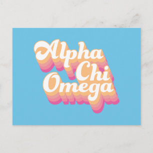 Cartão Postal Alpha Chi Omega Groovy Script