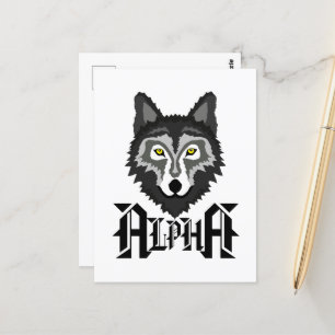 Cartão Postal Alpha Wolf