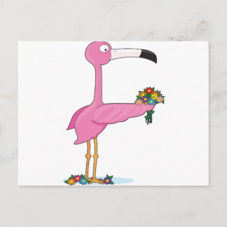Cartão Postal Alphabet Flamingo Animal