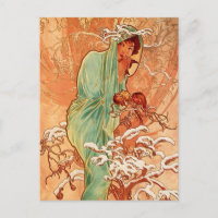 Alphons Mucha - A quarta temporada - Inverno