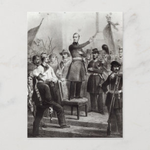 Cartão Postal Alphonse de Lamartine na Câmara Municipal