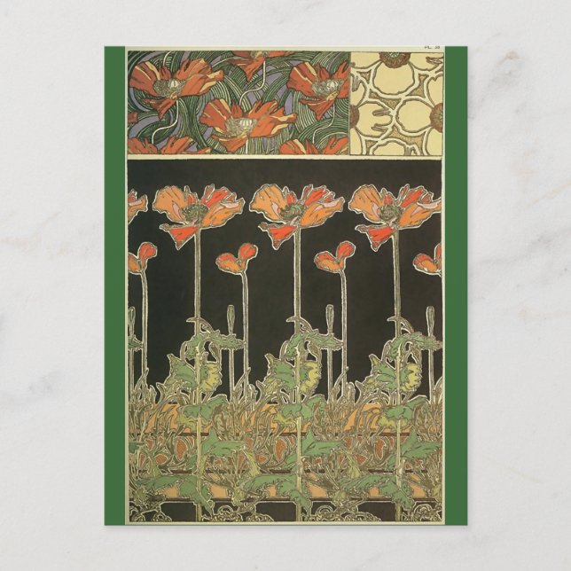 Cartão Postal Alphonse Maria Mucha ~ Decoratifs (Frente)