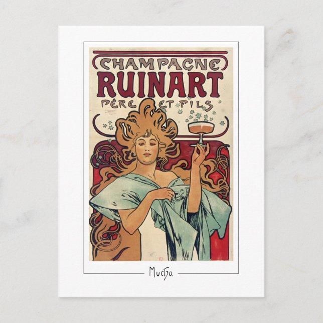 Cartão Postal Alphonse Mucha #155 - Cartão-postal de arte fino (Frente)