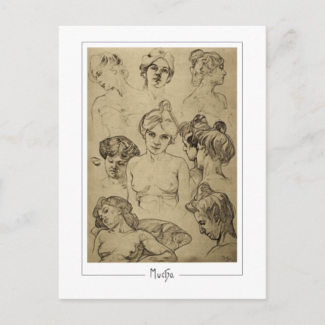 Cartão Postal Alphonse Mucha #15 - Cartão-postal de arte (Frente)