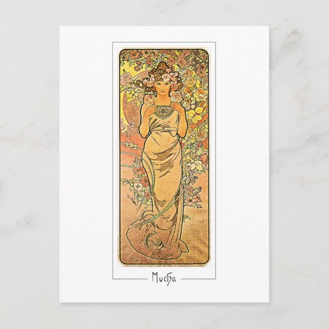 Cartão Postal Alphonse Mucha #160 - Cartão-postal de arte fino (Frente)