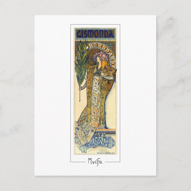 Cartão Postal Alphonse Mucha #198 - Cartão-postal de arte (Frente)