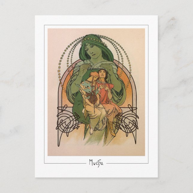 Cartão Postal Alphonse Mucha #232 - Cartão-postal de arte fino (Frente)