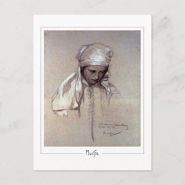 Cartão Postal Alphonse Mucha #261 - Cartão-postal de arte fino (Frente)