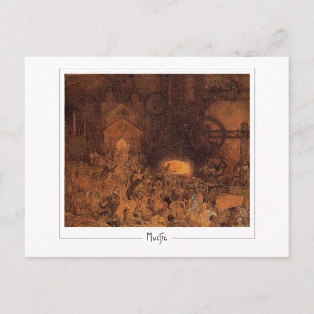 Cartão Postal Alphonse Mucha #291 - Cartão-postal de arte fino (Frente)