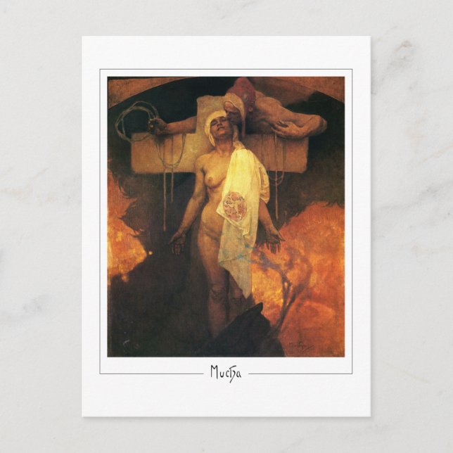 Cartão Postal Alphonse Mucha #305 - Cartão-postal de arte fino (Frente)