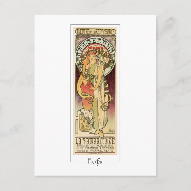 Cartão Postal Alphonse Mucha #329 - Cartão-postal de arte fino (Frente)