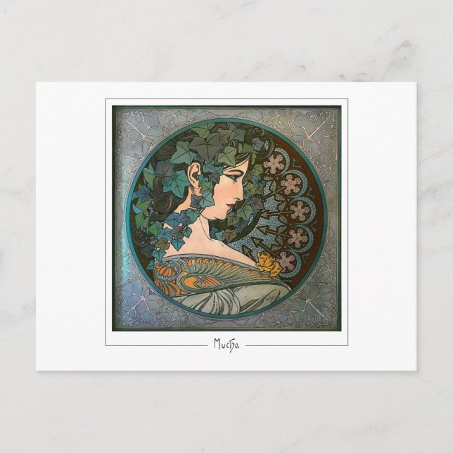 Cartão Postal Alphonse Mucha #370 - Cartão-postal de arte fino (Frente)