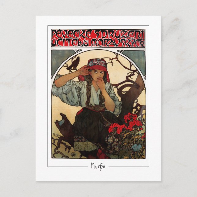 Cartão Postal Alphonse Mucha #374 - Cartão-postal de arte fino (Frente)