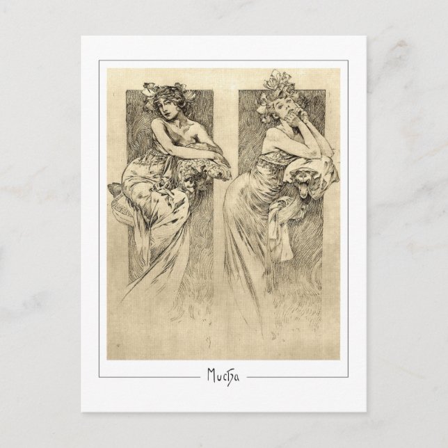 Cartão Postal Alphonse Mucha #49 - Cartão-postal de arte (Frente)