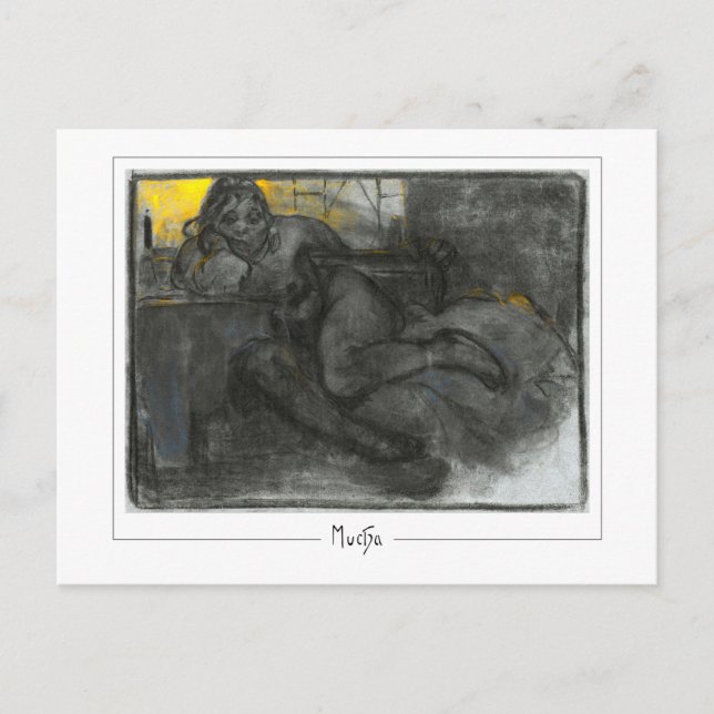 Cartão Postal Alphonse Mucha #5 - Cartão-postal de arte (Frente)