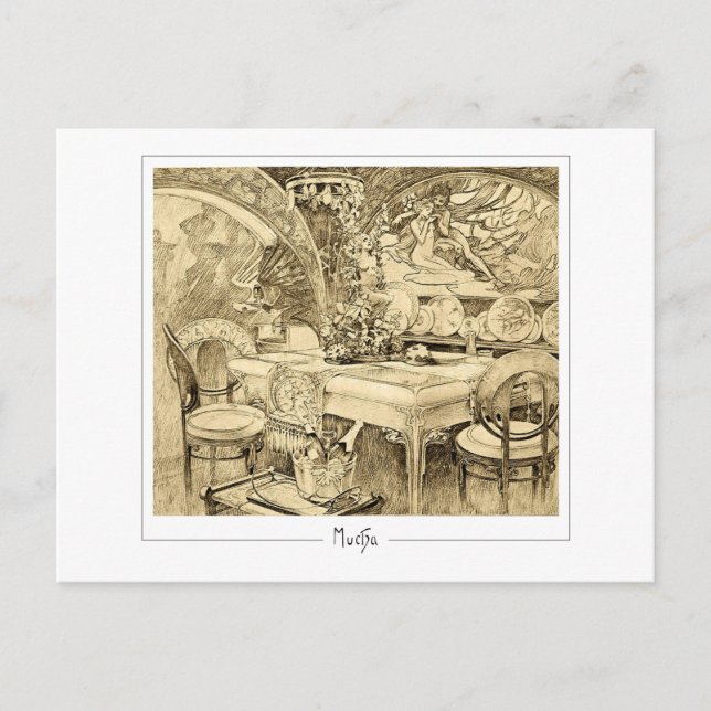 Cartão Postal Alphonse Mucha #6 - Cartão-postal de arte (Frente)