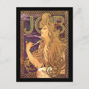Cartão Postal Alphonse Mucha - Anúncio de emprego