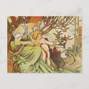 Cartão Postal Alphonse Mucha. Chocolat Masson/México 1897