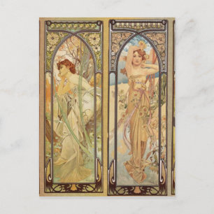 Cartão Postal Alphonse Mucha – Mestre do Art Nouveau