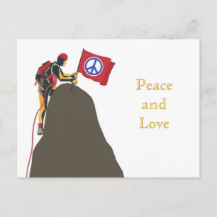 Cartão Postal Alpinista da paz e do amor