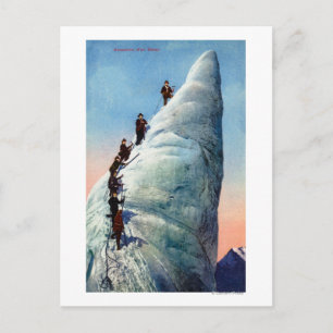 Cartão Postal Alpinistas Tentando Subir um Serac