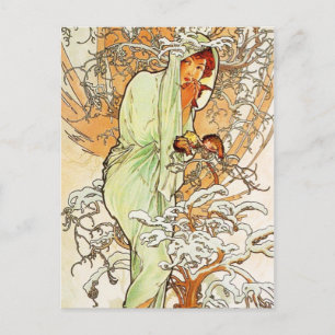 Cartão postal Alpohnse Mucha Winter