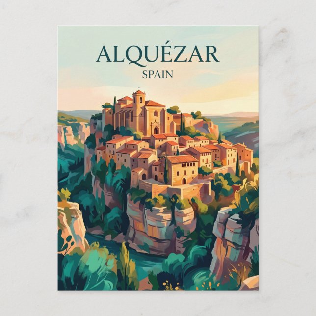 Cartão Postal Alquézar Espanha (Frente)