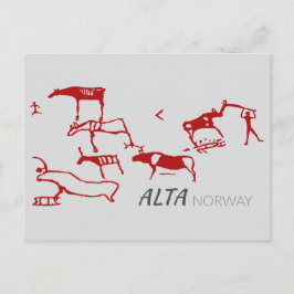 Cartão Postal Alta, Noruega (esculpir rochas)