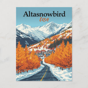 Cartão Postal Alta Snowbird Esqui Montanhas Utah