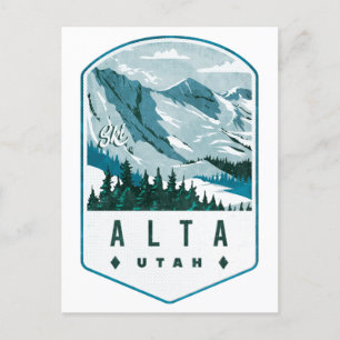 Cartão Postal Alta Utah Ski Crachá