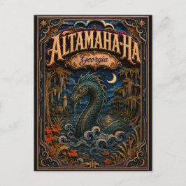 Cartão Postal Altamaha-ha Lendas do Popcut da Geórgia