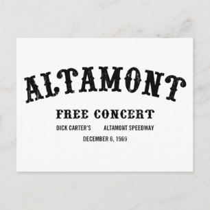 Cartão Postal Altamont Free Concert