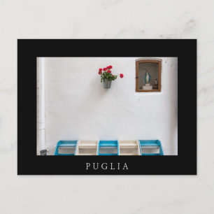 Cartão Postal altar da Virgem Maria no Cartaz Negro de Puglia