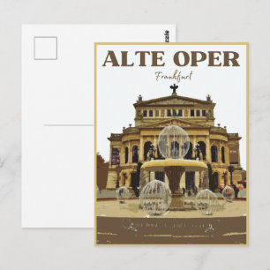 Cartão Postal Alte Oper Frankfurt Antiga Casa da Ópera alemanha