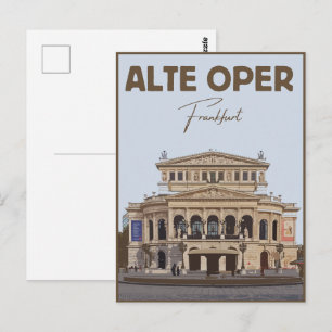 Cartão Postal Alte Oper Frankfurt Antiga Casa da Ópera alemanha