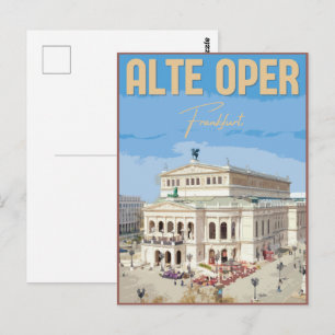 Cartão Postal Alte Oper Frankfurt Antiga Casa da Ópera alemanha