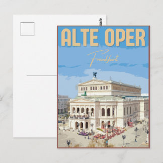 Cartão Postal Alte Oper Frankfurt Antiga Casa da Ópera alemanha