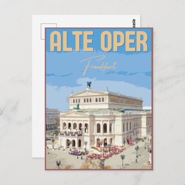 Cartão Postal Alte Oper Frankfurt Old Opera House alemanha (Frente/Verso)