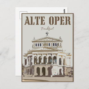 Cartão Postal Alte Oper Frankfurt Old Opera House alemanha