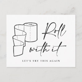 Cartão Postal Alteração da Data Adiada Cancelamento